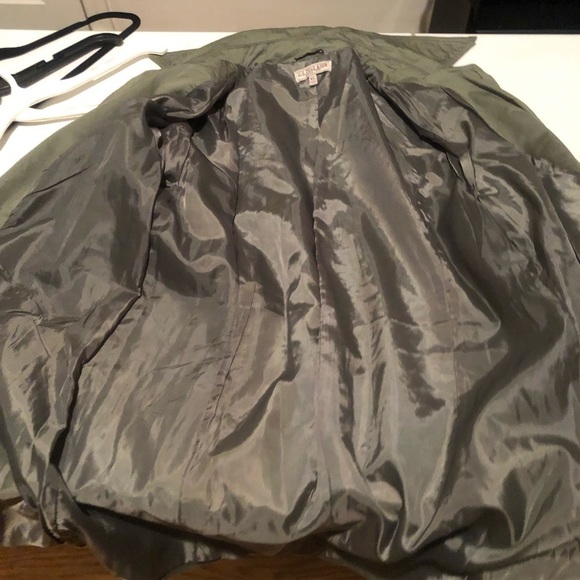 US POLO ASSOCIATION green XL lightweight lined 3/4  jacket trench coat pockets - Picture 5 of 13